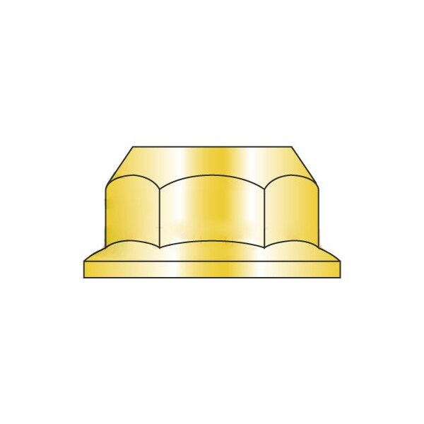 Newport Fasteners Flange Nut, M12-1.75, Class 8, Zinc Yellow, 18 mm Hex Wd, 500 PK 232294 - main